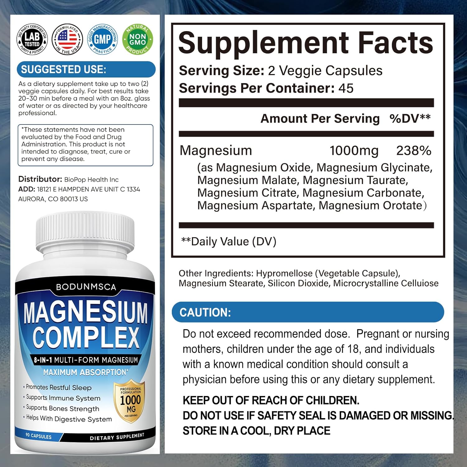 Complejo de Magnesio Premium 8 en 1