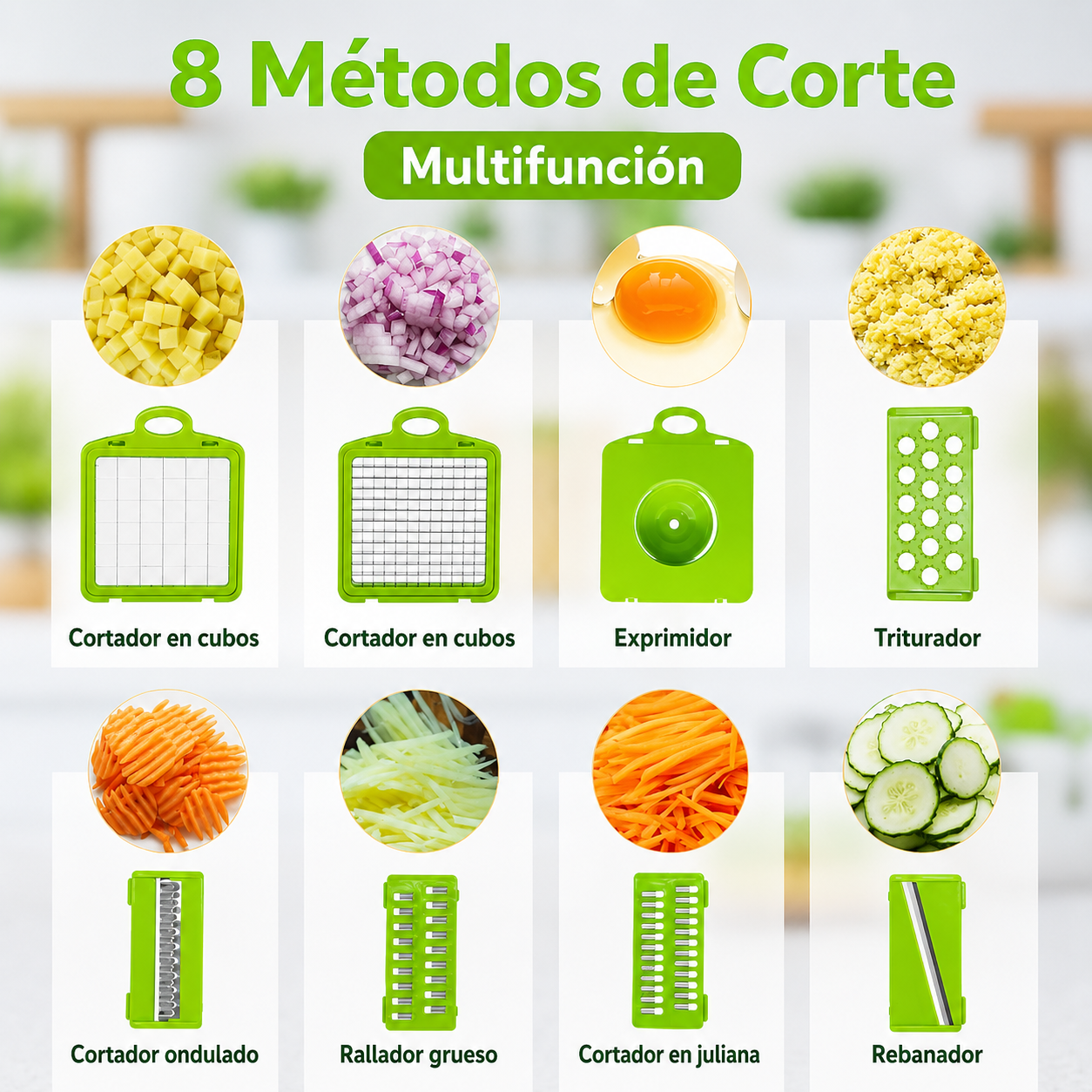 Cortador multifunción de Verduras 16 en 1 Mandolina de Cocina Profesional