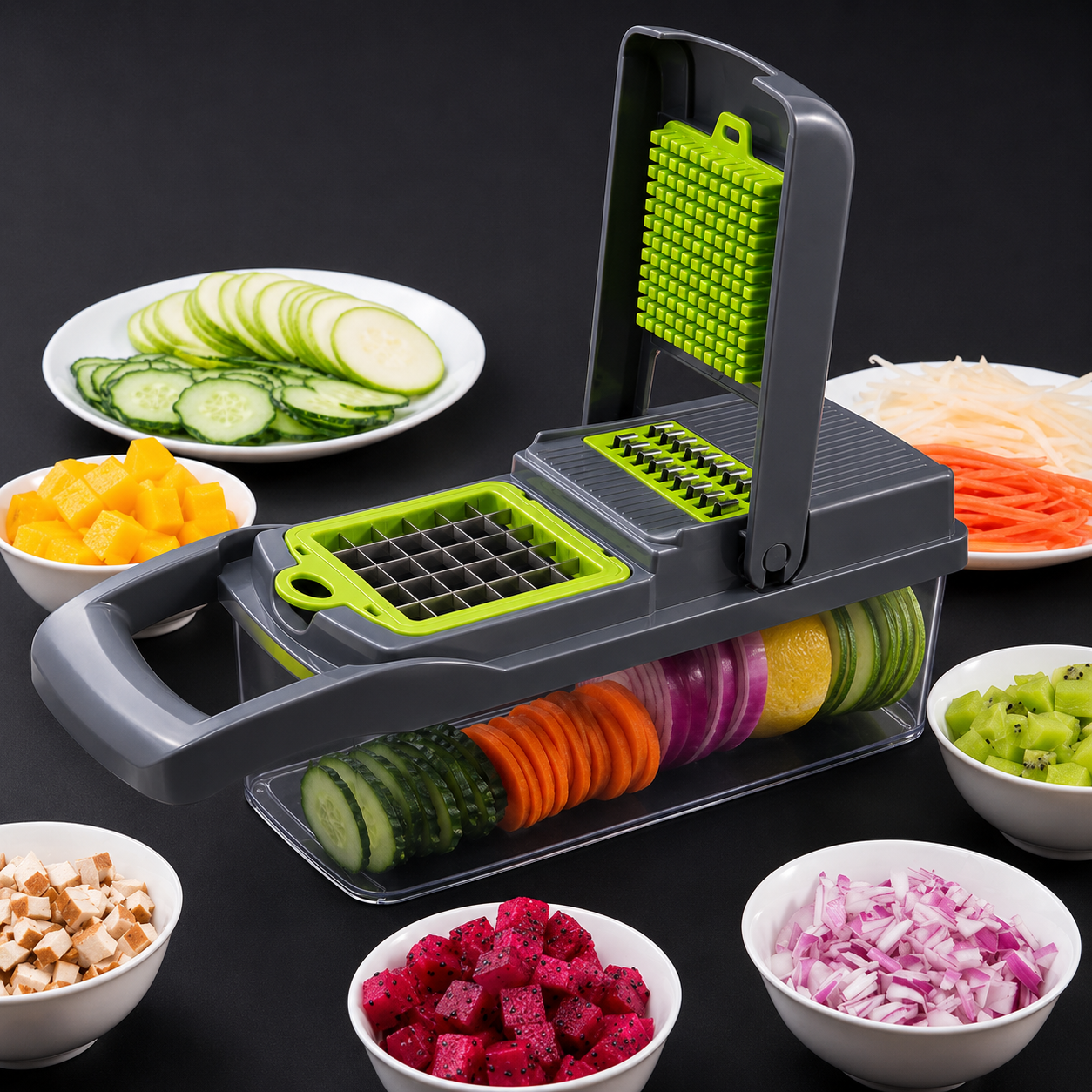 Cortador multifunción de Verduras 16 en 1 Mandolina de Cocina Profesional